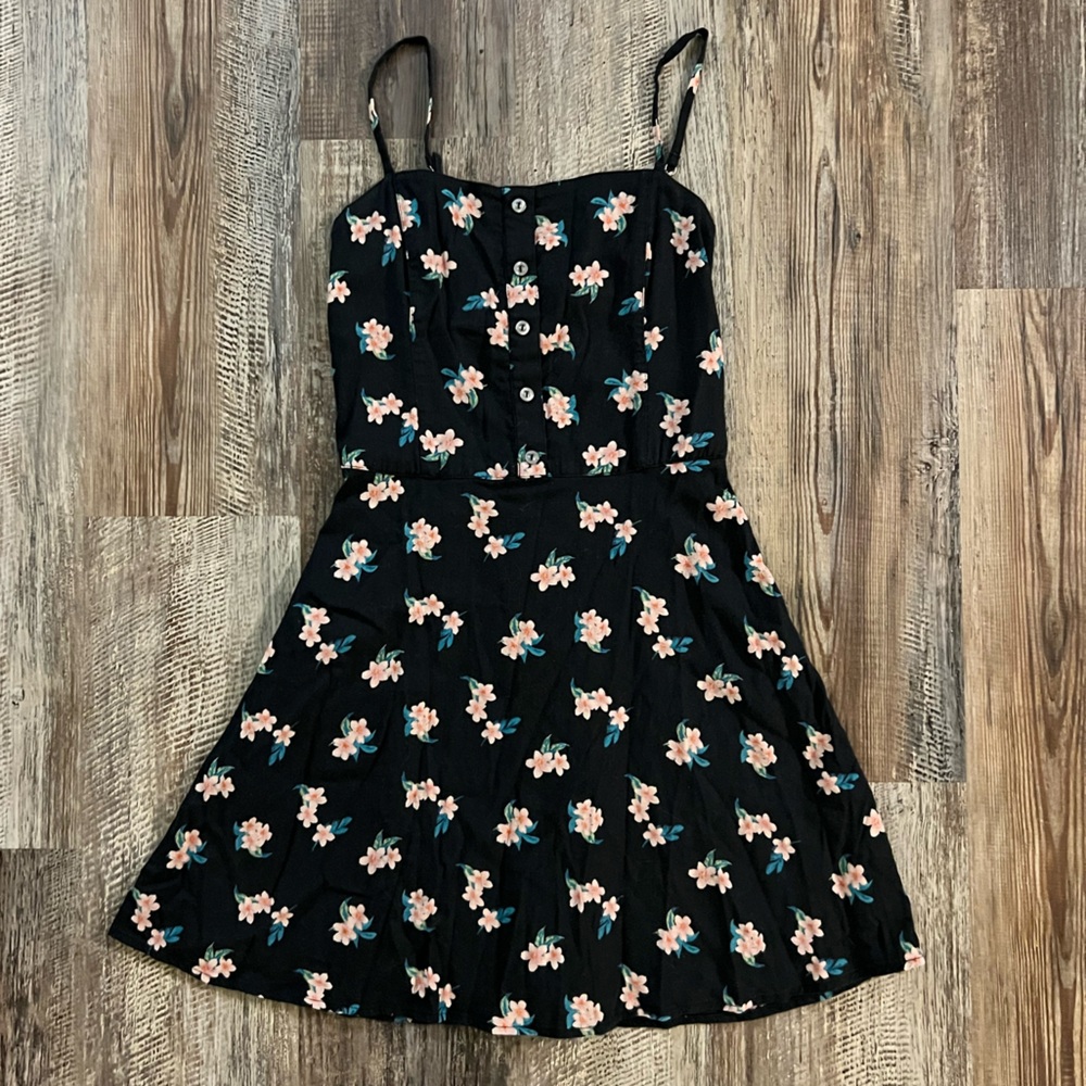 Hollister Very Dark Blue Floral Dress